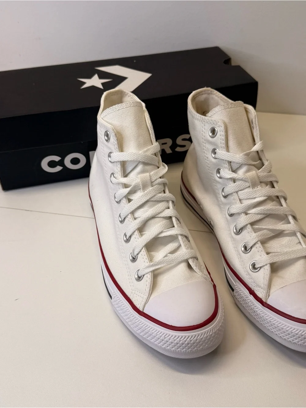 Converse Chuck Taylor All Star Hi Optical White Canvas Sneakers Women’s 10 NIB